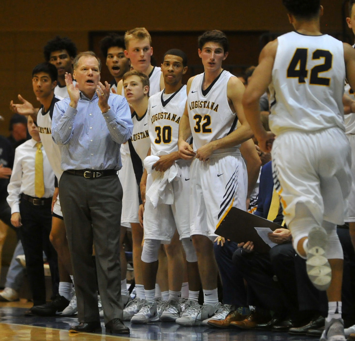 Augustana College men's basketball vs UW-Oshkosh season opener.
